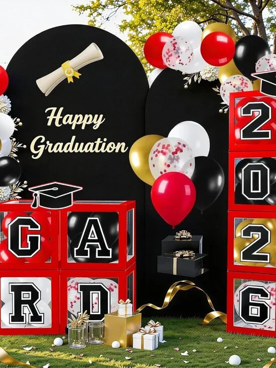 Graduation Decorations 2026 Graduation Party Decorations Set of 4 Boxes with 129 - Picture 2 of 6